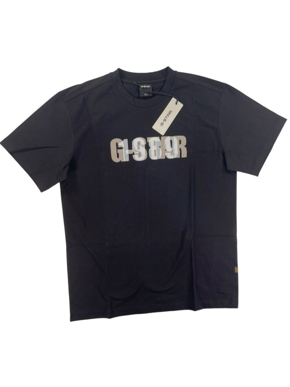 G-Star Raw Regular Fit Graphic Casual Streetwear Tee Black Men's Size Large NEW